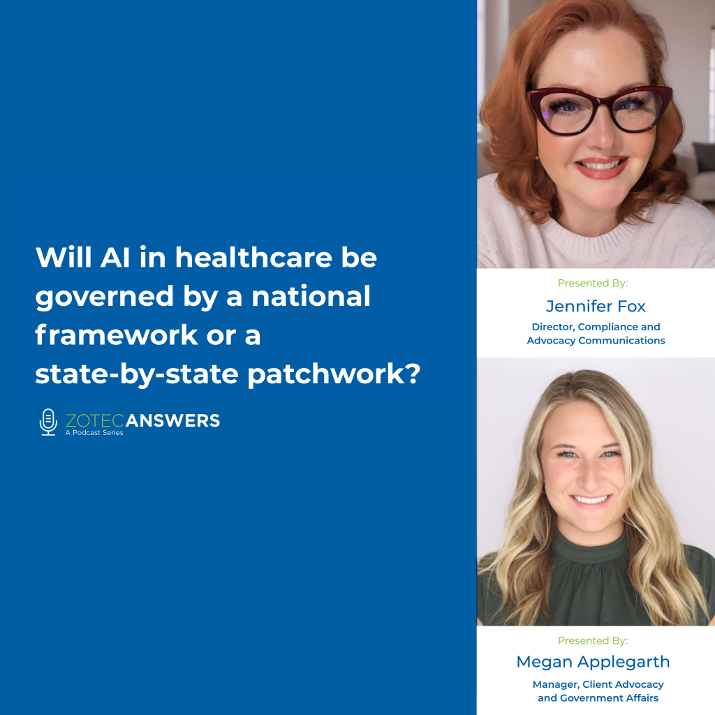 Will AI in healthcare be governed by a national framework or a state-by-state patchwork? 
